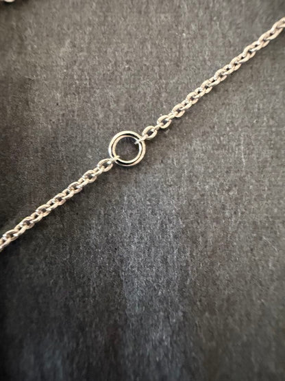 MIKIMOTO Initial Pendant N necklace with diamond decoration in WG18K white gold, 50 cm length