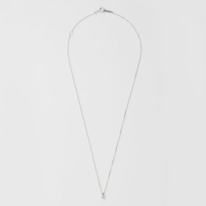 Agatte silver necklace with 0.03 ct diamond pendant on adjustable 36-40cm chain