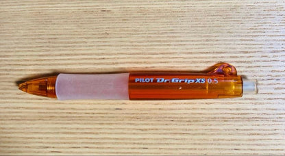 PILOT Dr. Grip XS 0.5 mechanical pencil set in bright orange with ergonomic grip and 9.6 cm length