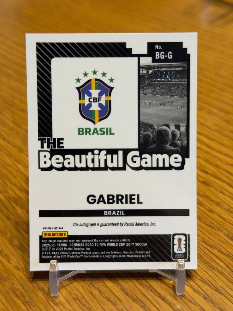 Gabriel 49 Limited Autograph Card Brazil National Team Arsenal — Japanese