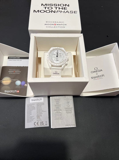 swatch オメガ×スウォッチ ミッショントゥ ムーンフェイズ SO33W700 Quartz Men's — Japanese