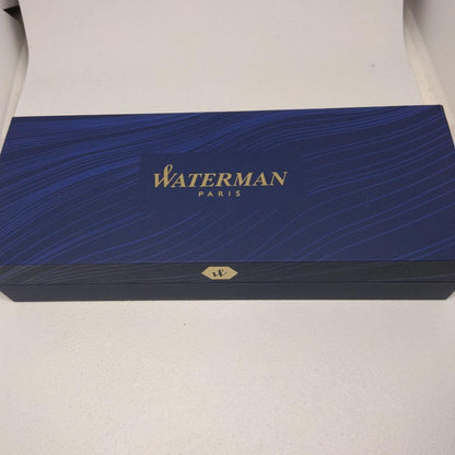 Waterman Expert DX Blue CT ballpoint pen with sleek blue barrel and chrome trim