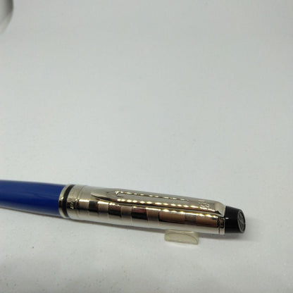 Waterman Expert DX Blue CT ballpoint pen with sleek blue barrel and chrome trim