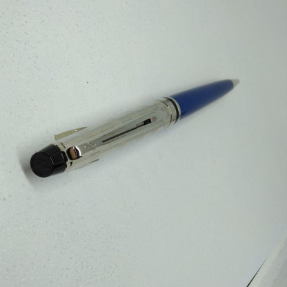 Waterman Expert DX Blue CT ballpoint pen with sleek blue barrel and chrome trim