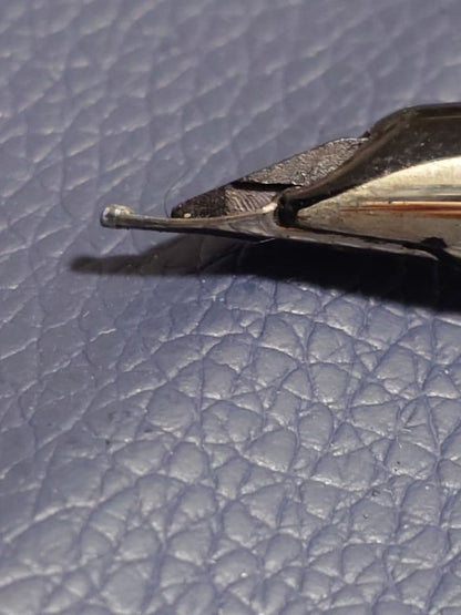 Close-up of Waterman Fountain Pen with 18K gold nib shown in detail