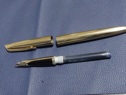 Close-up of Waterman Fountain Pen with 18K gold nib shown in detail