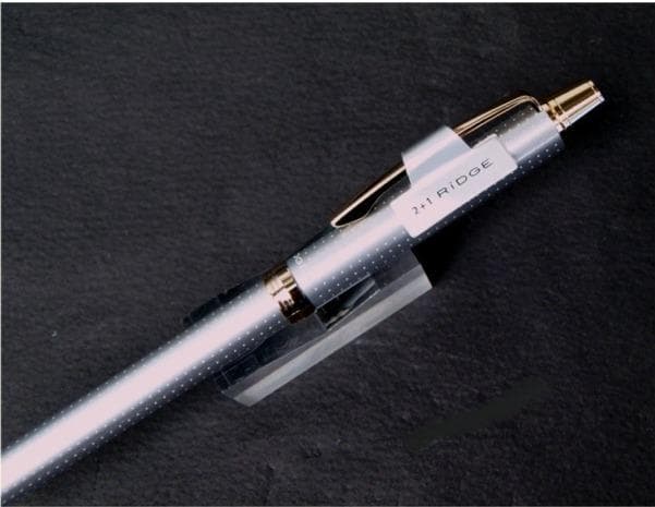 PILOT 2+1 RIDGE silver rotating multi-function pen with sleek design and compact size