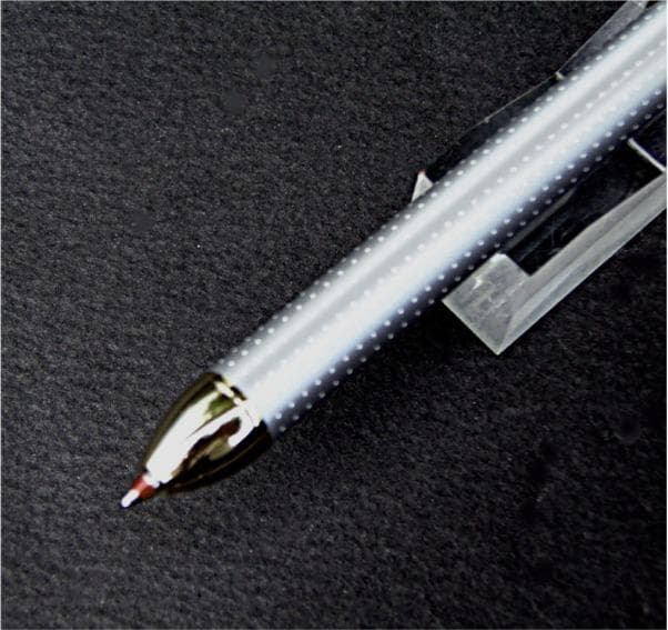 PILOT 2+1 RIDGE silver rotating multi-function pen with sleek design and compact size