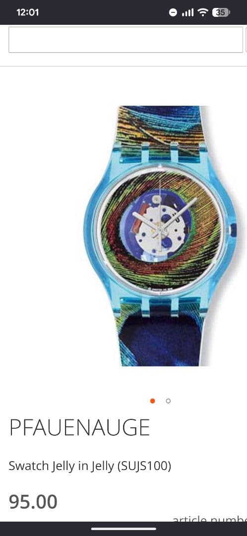 swatch SUJS100 Quartz Men's — Japanese