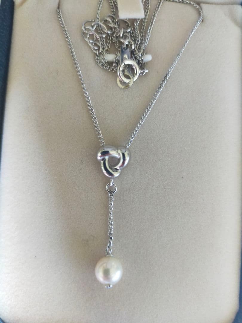 TASAKI Akoya Pearl Necklace with 6.25-6.5 mm pearls on 39-42 cm silver 925 chain