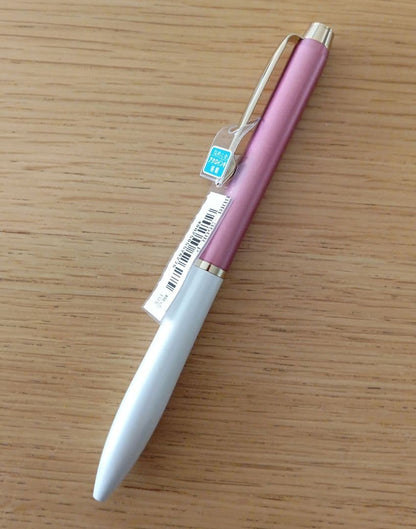 Pilot Acro Drive ballpoint pen in pink and white two-tone body with black ink, model BDRL-350R-P