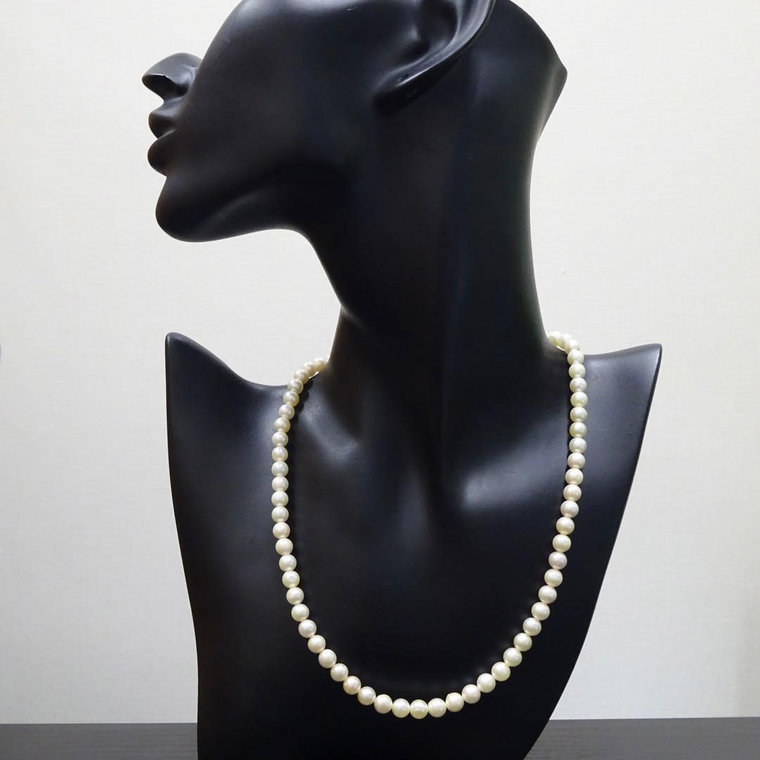 Akoya pearl necklace featuring 6.2mm genuine pearls on a 42cm strand