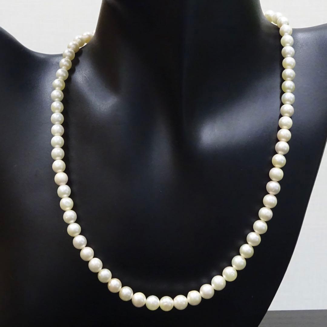 Akoya pearl necklace featuring 6.2mm genuine pearls on a 42cm strand