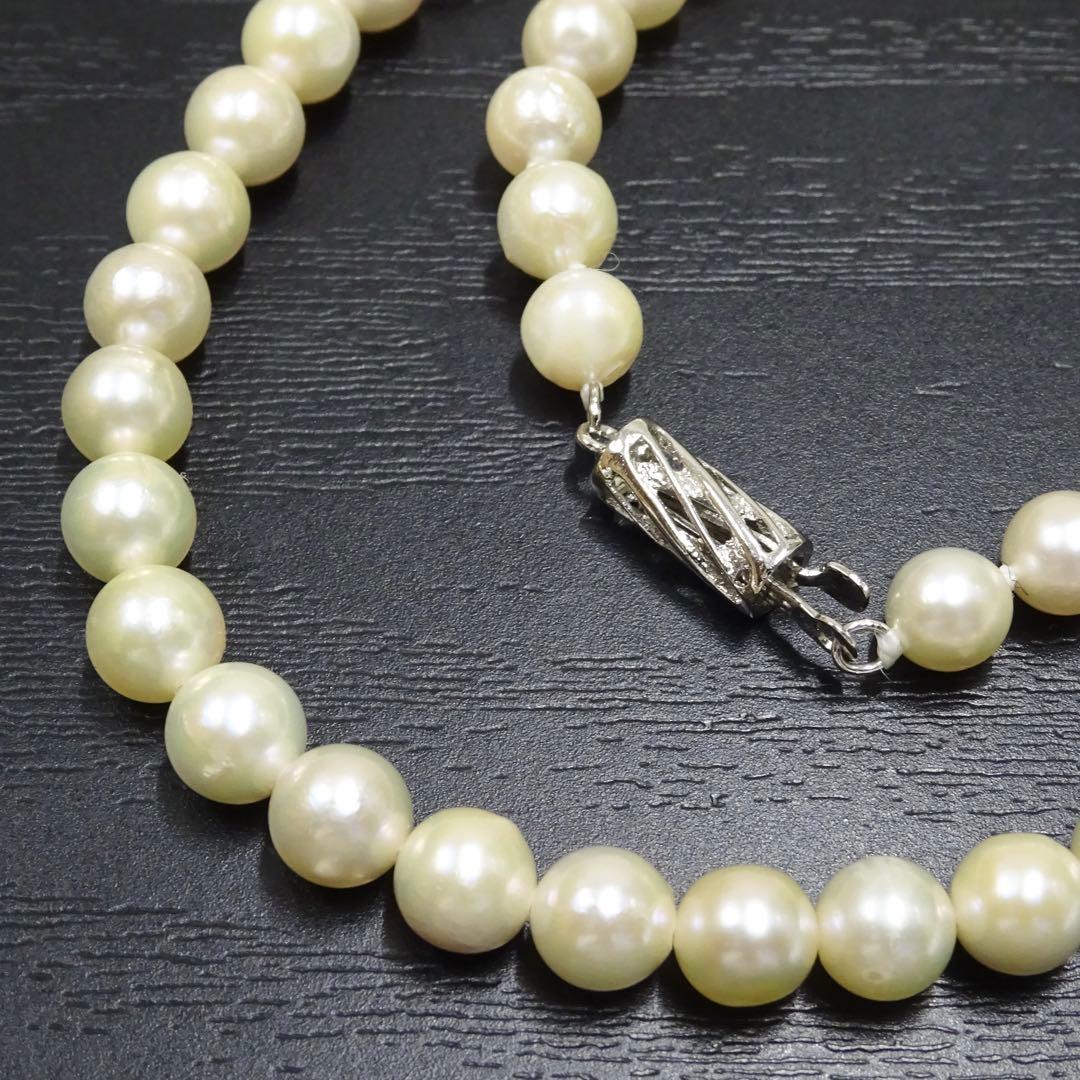 Akoya pearl necklace featuring 6.2mm genuine pearls on a 42cm strand