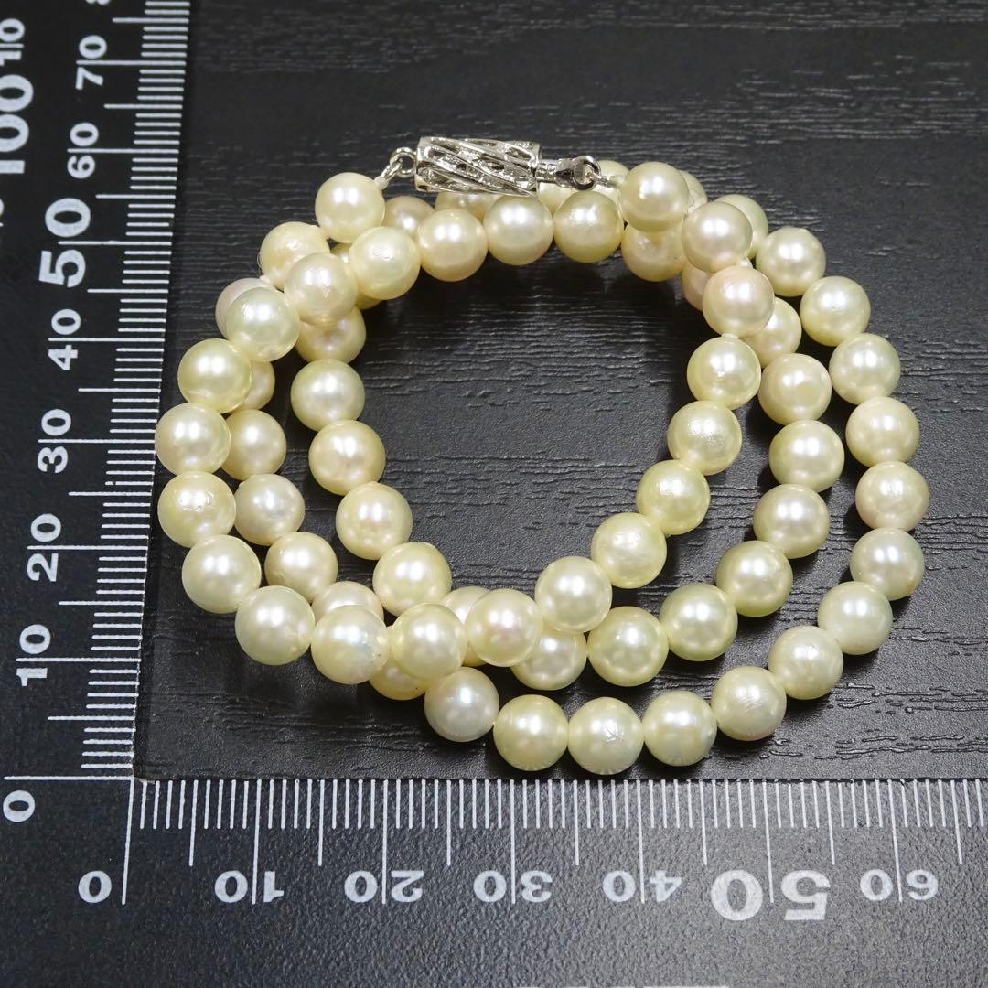 Akoya pearl necklace featuring 6.2mm genuine pearls on a 42cm strand