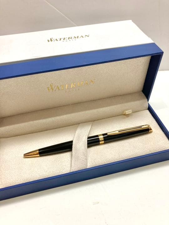 Waterman Ballpoint Pen Black and Gold with exclusive case shown