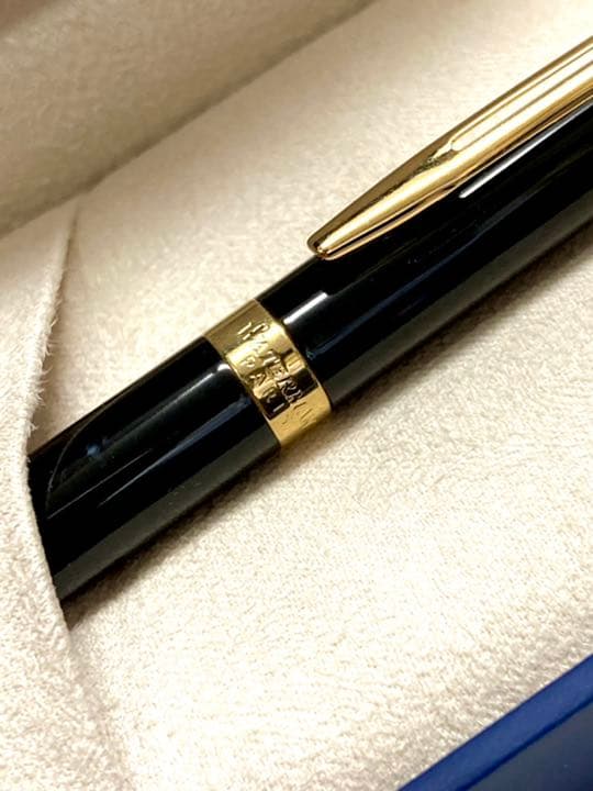 Waterman Ballpoint Pen Black and Gold with exclusive case shown