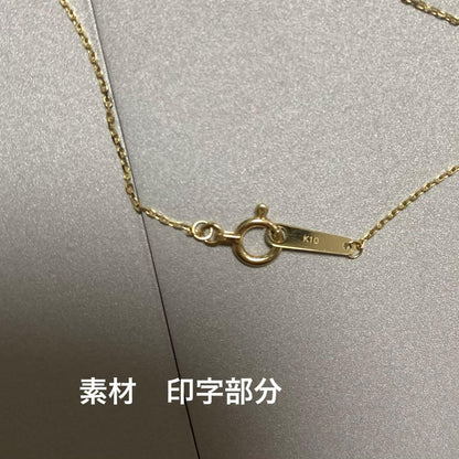 Tested-fitting Agate Y-shape necklace made of K10 gold with a 60cm chain length
