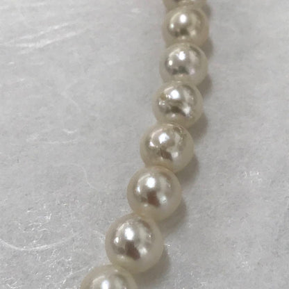 Akoya pearl semi-long necklace measuring 60cm with 7 to 7.5mm pearls and a silver 925 insert clasp with inscription