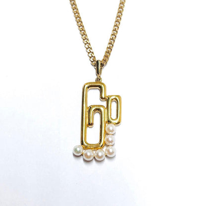 Mikimoto Baby Pearl Gold Necklace Pendant with 3.1-3.3mm pearl on silver chain