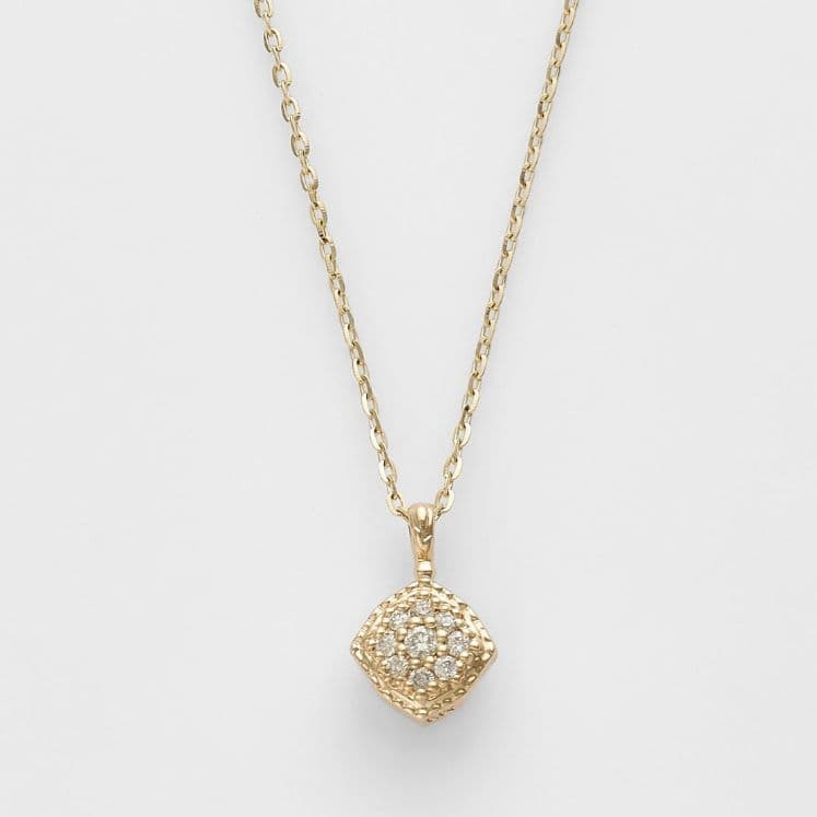 Enel Limited Edition K10 necklace featuring opal and diamond with 40cm length and delicate design