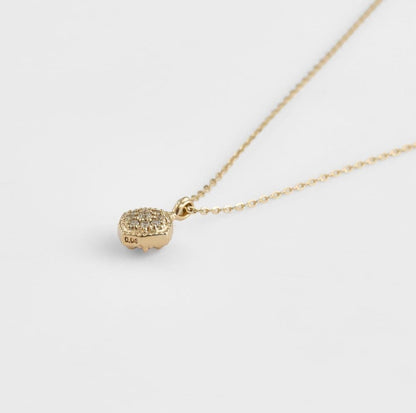 Enel Limited Edition K10 necklace featuring opal and diamond with 40cm length and delicate design
