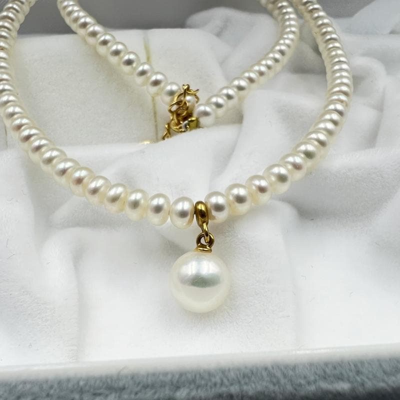 Mikimoto Perrita Necklace featuring a 4mm freshwater pearl on a 40cm K18 gold chain