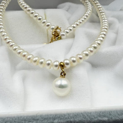 Mikimoto Perrita Necklace featuring a 4mm freshwater pearl on a 40cm K18 gold chain