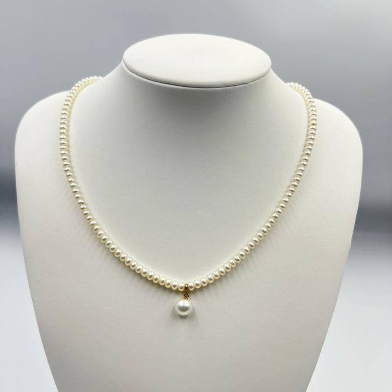 Mikimoto Perrita Necklace featuring a 4mm freshwater pearl on a 40cm K18 gold chain
