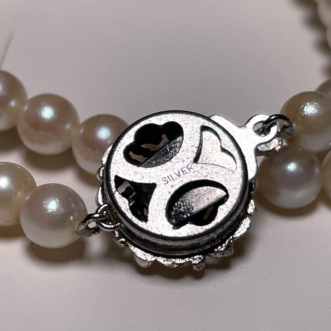 Ise Shima high-quality white Akoya pearl necklace with 5.9 to 6.4 mm pearls, 40.8 cm length