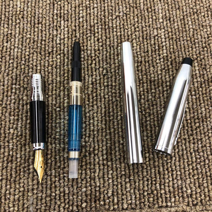 Cross Century II fountain pen with silver finish and converter filling mechanism