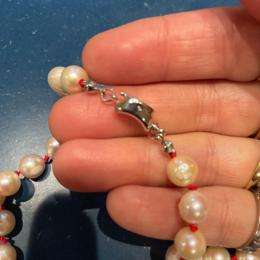 Red Akoya pearl baroque jewelry made in Japan featuring beautiful baroque-shaped pearls
