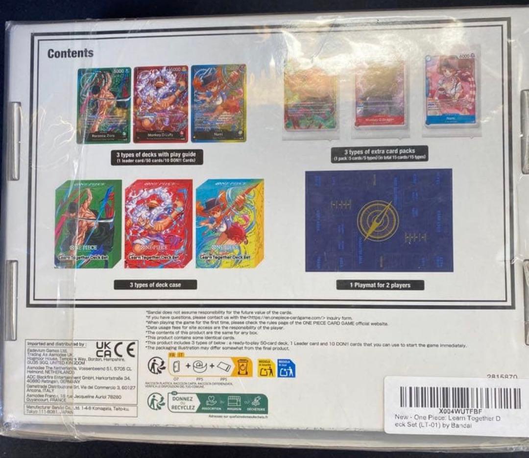 One Piece Learn Together Deck Set Box — English