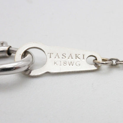 Tasaki Station Baroque Pearl Necklace with cobalt blue pearls and white gold clasp, adjustable length 37-45cm