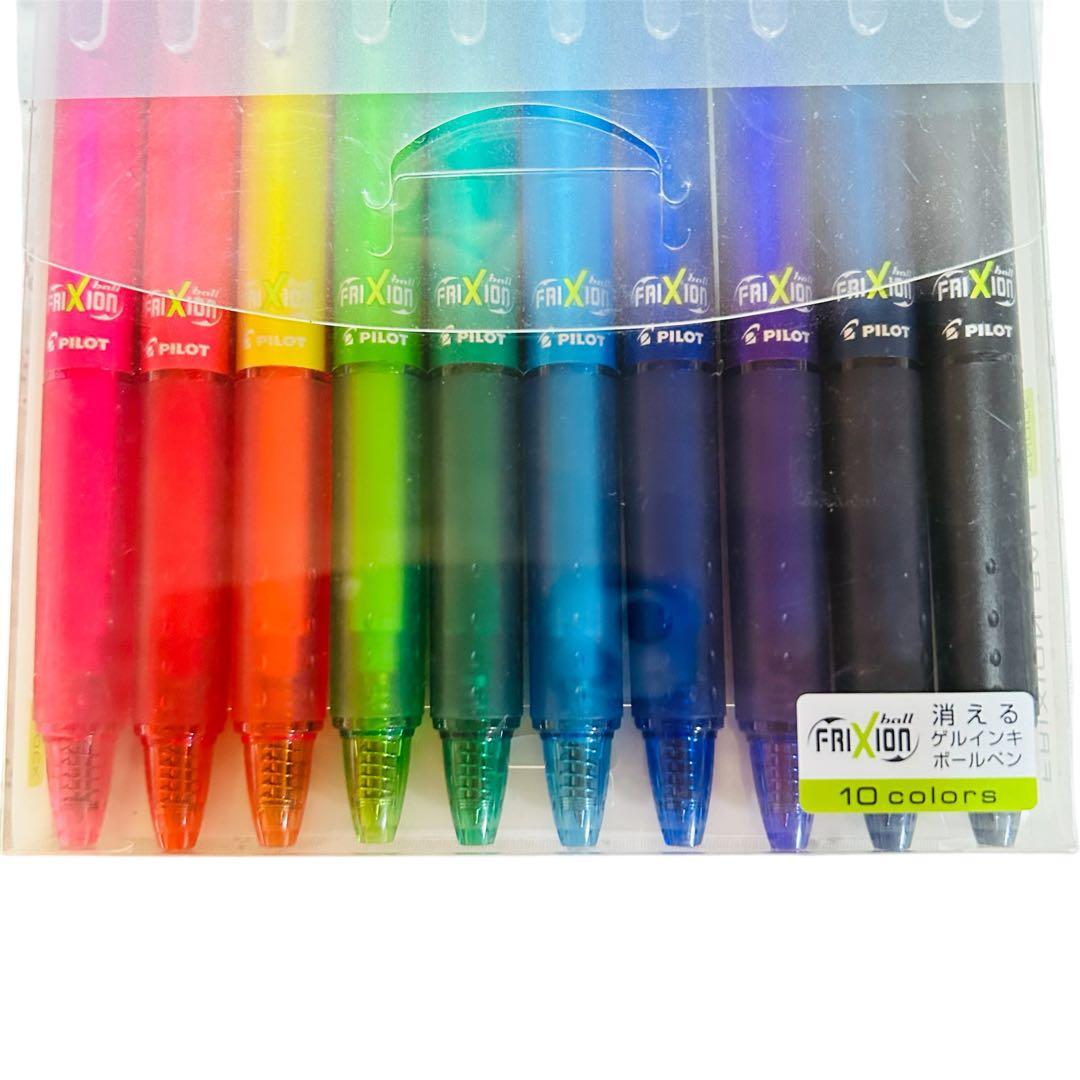 PILOT Frixion Ball Knock 05 erasable ballpoint pens 10-color set with colorful pen bodies and retractable tips