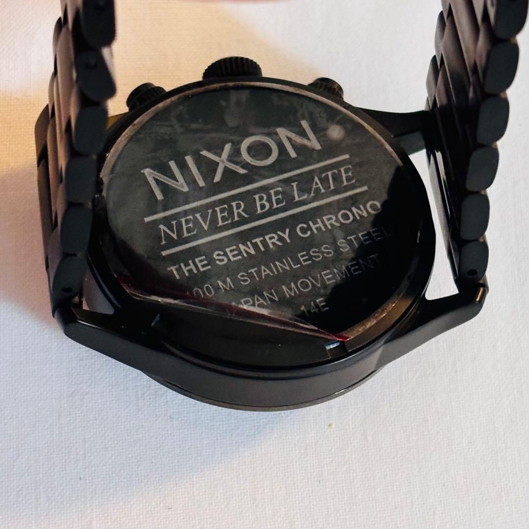 NIXON The Sentry Chrono Black Quartz Men's Watch — Japanese