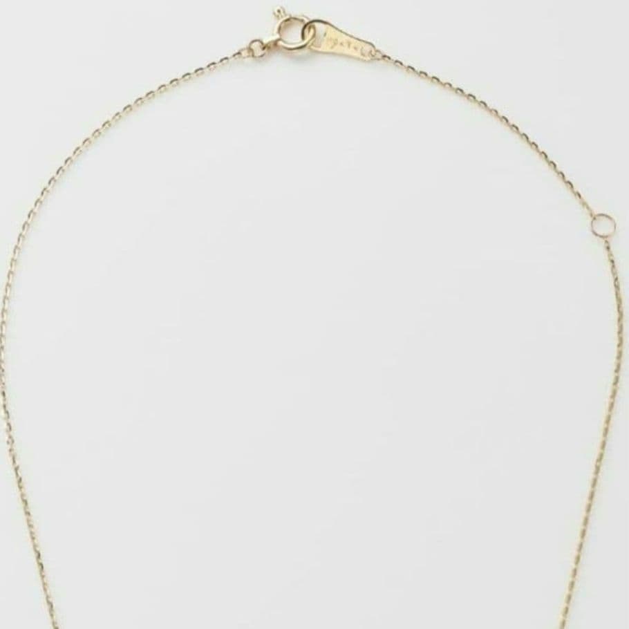Agat K10 gold necklace with opal pendant measuring 0.6 x 0.4 cm on 40 cm chain