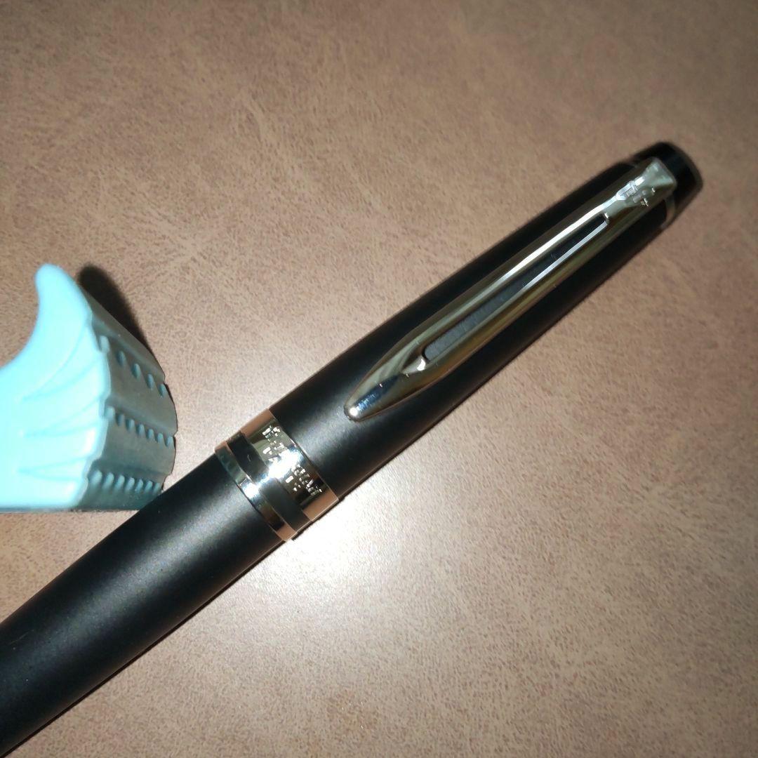 Waterman Expert Essential Matte Black CT twist ballpoint pen with silver accents and black ink