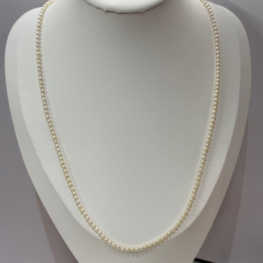 Akoya pearl necklace featuring 3-3.5mm pearls from Ise-Shima Egu Bay, 55cm length with 925 stamp