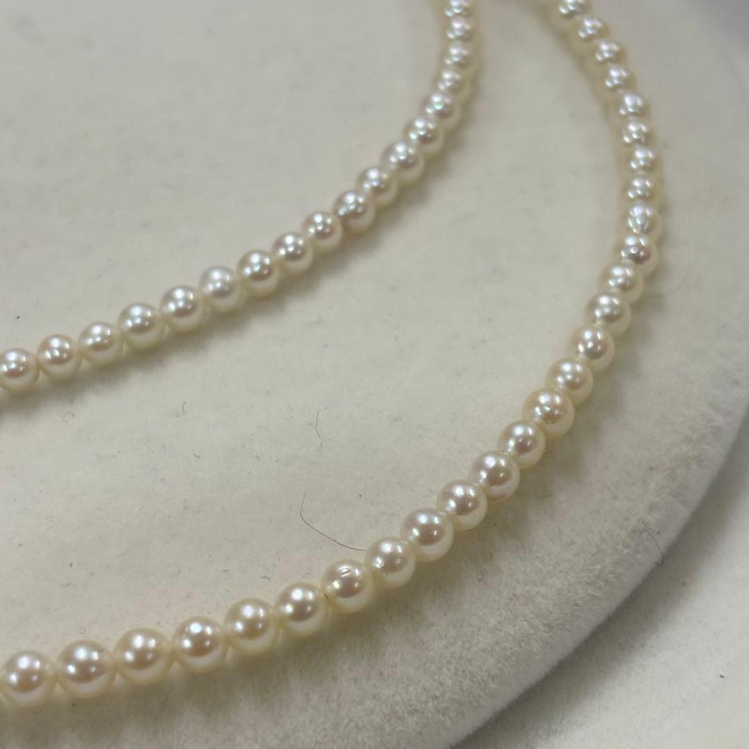 Akoya pearl necklace featuring 3-3.5mm pearls from Ise-Shima Egu Bay, 55cm length with 925 stamp