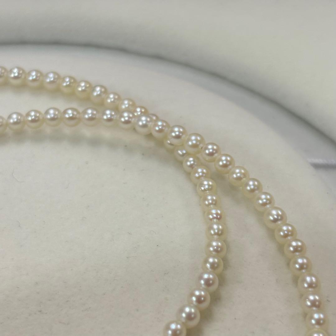 Akoya pearl necklace featuring 3-3.5mm pearls from Ise-Shima Egu Bay, 55cm length with 925 stamp