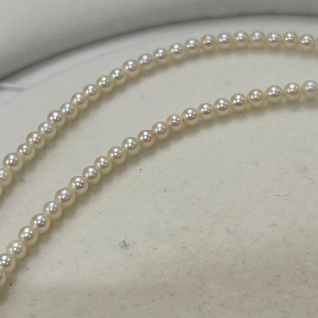 Akoya pearl necklace featuring 3-3.5mm pearls from Ise-Shima Egu Bay, 55cm length with 925 stamp