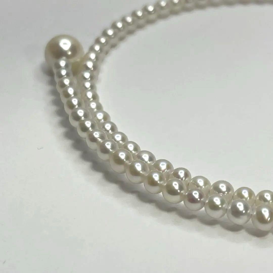 Authentic Akoya pearl baby pearl choker necklace with 8.5-9mm pearls and white freshwater pearls, clasp closure
