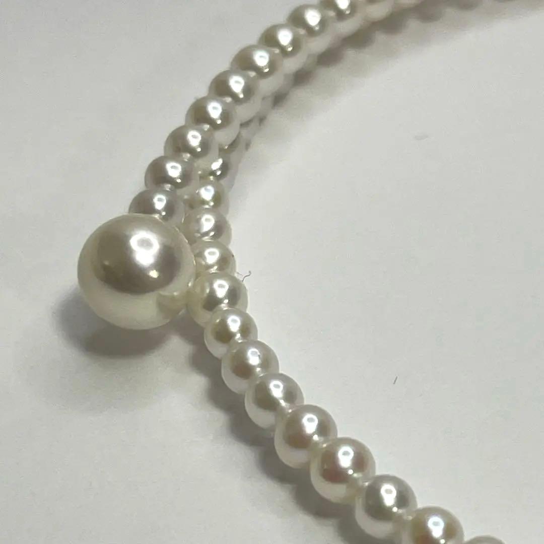 Authentic Akoya pearl baby pearl choker necklace with 8.5-9mm pearls and white freshwater pearls, clasp closure