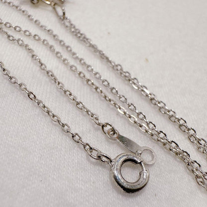 Mikimoto silver necklace featuring three Akoya pearls on a 40cm chain