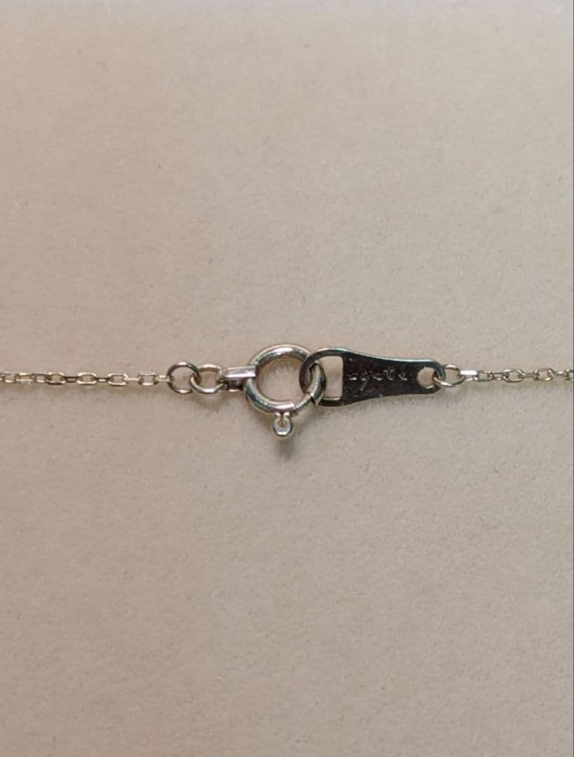 Agete Laurel Leaf Diamond Necklace with 0.03ct diamonds on a 40cm adjustable chain