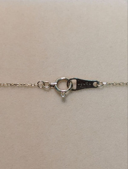 Agete Laurel Leaf Diamond Necklace with 0.03ct diamonds on a 40cm adjustable chain