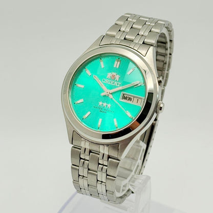 ORIENT Automatic Green Day-Date Men's Watch — Japanese