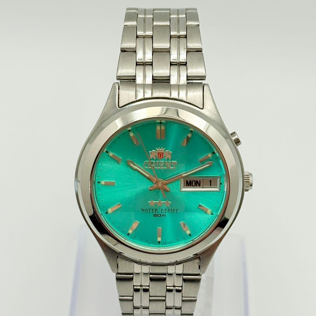 ORIENT Automatic Green Day-Date Men's Watch — Japanese