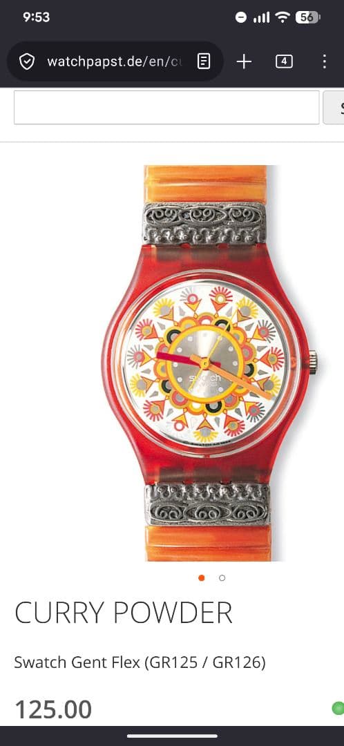swatch GR125/6 Quartz Men's — Japanese